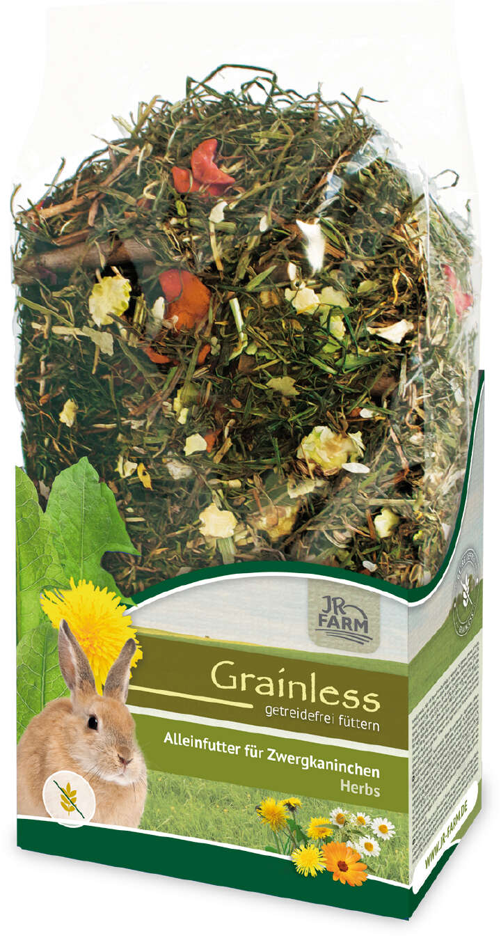 JR FARM Zwergkaninchen-Futter Grainless Herbs